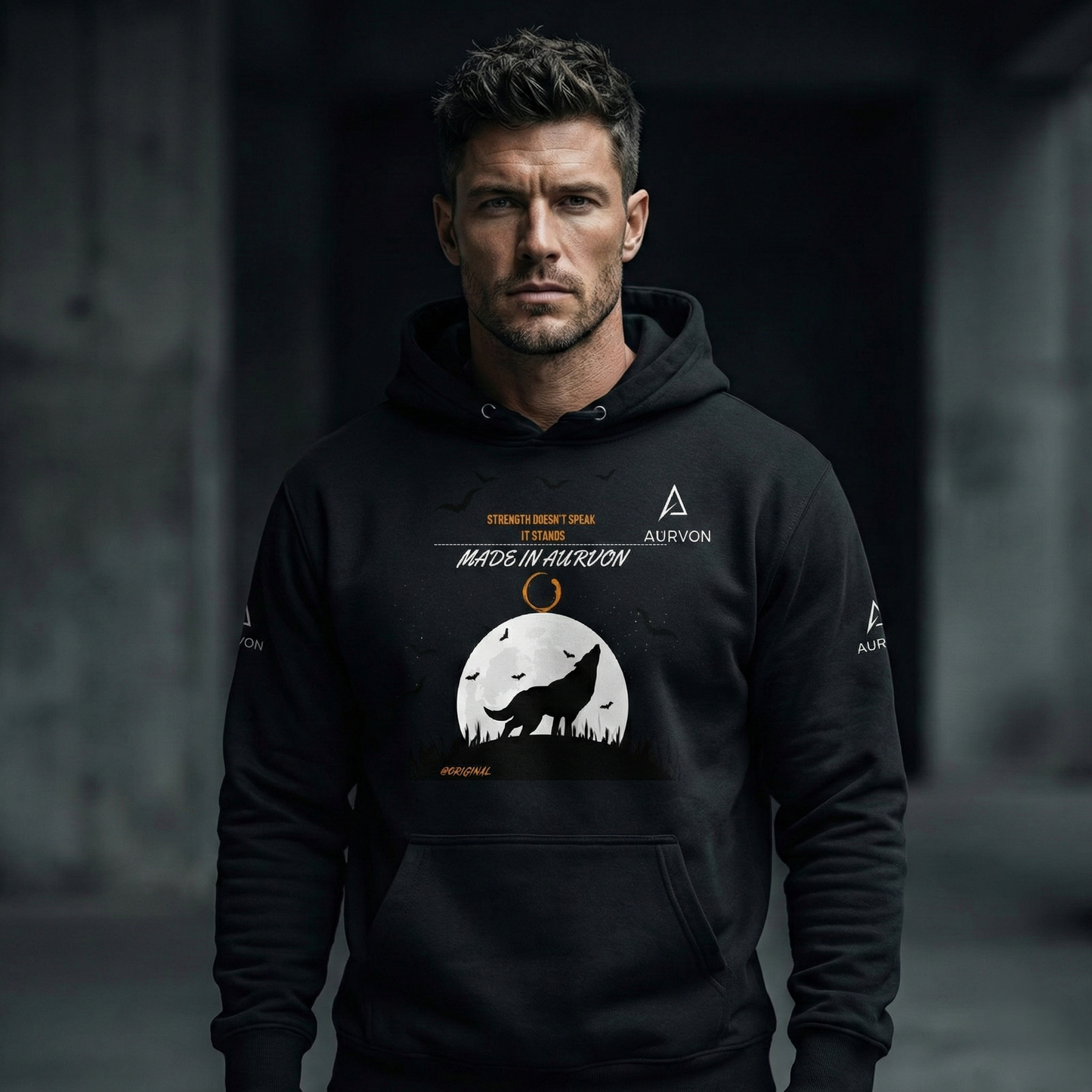 AURVON ORIGINAL “Strength Stands” Premium Hoodie