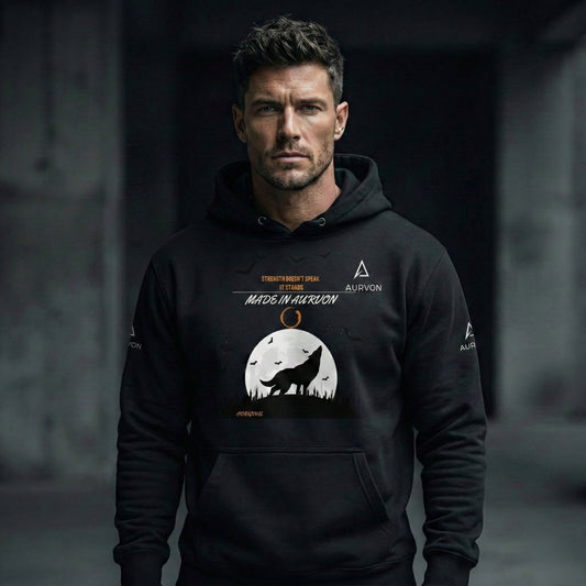AURVON ORIGINAL “Strength Stands” Premium Hoodie
